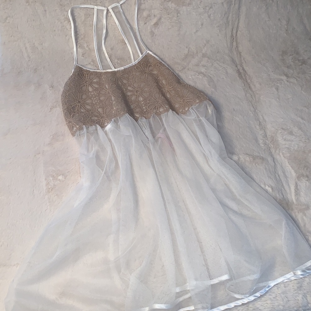 Large Victoria’s Secret sheer lingerie slip dress